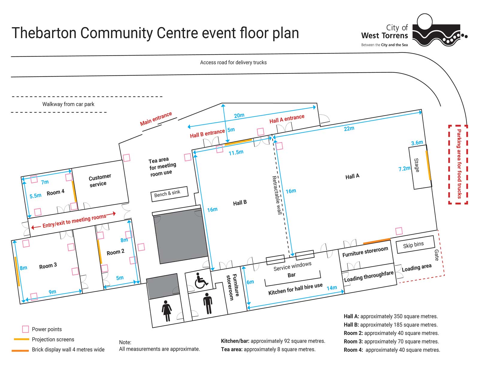 Thebarton Community Centre floor plan