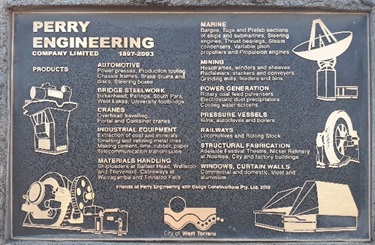 2020 Perry Engineering Railway Terrace Memorial Plaque L. Bacchus