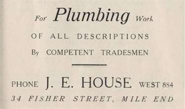 34 Fisher Street - J. E. House Plumber