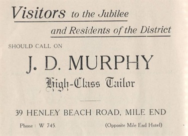 39 Henley Beach Road - J.D. Murphy High Class Tailor