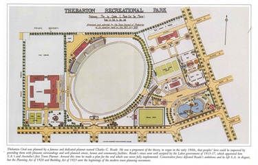 Thebarton Recreation Park plan Charles reade p93 Thebarton Old and New