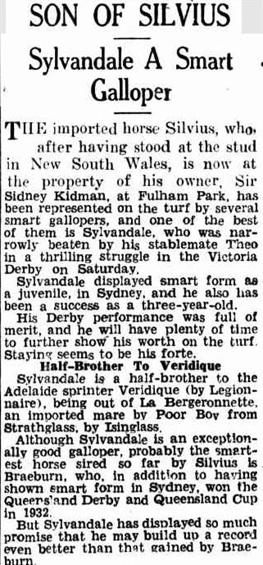Son of Silvius, Chronicle 8 Nov, 1934 via Trove
