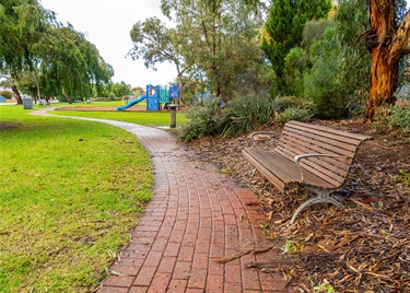 Beare Ave Watson Ave seating and path