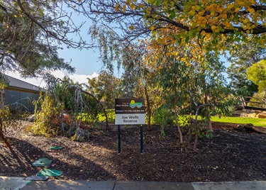 Joe Wells Reserve sign
