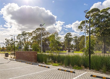 car park and courts