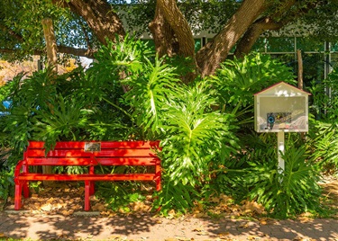 Memorial Gardens reflection seat