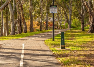 mobile library stop and drinking fountain