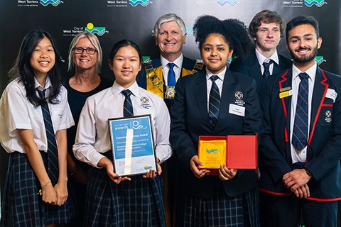 West-Torrens-Community-Group-Award-Plympton-International-College-Wellbeing-ambassadors-with-Mayor-Coxon.jpg