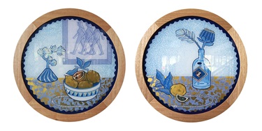 Garden Gatherings diptych - Annie Rudduck
