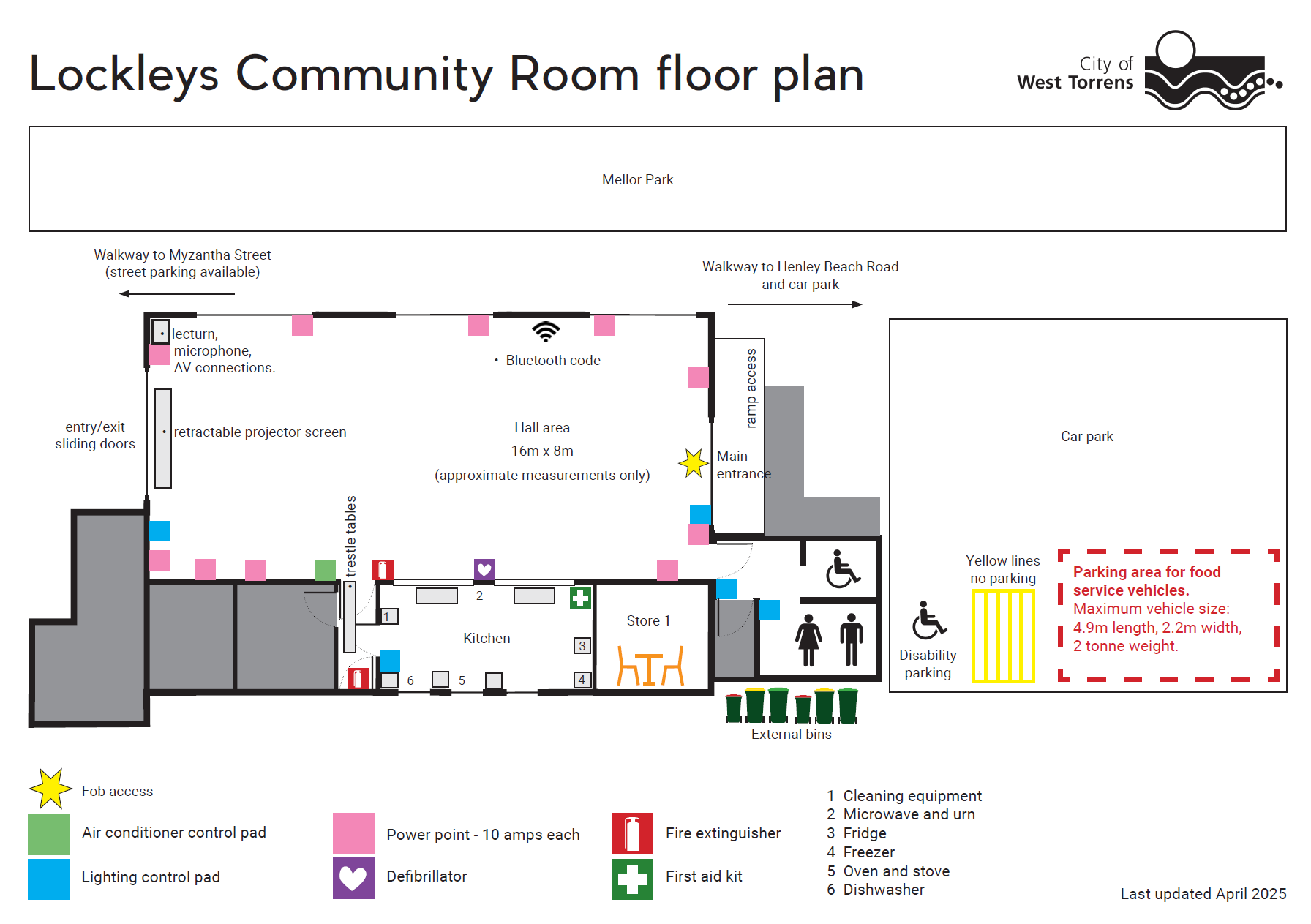 Lockleys Community Room floor plan