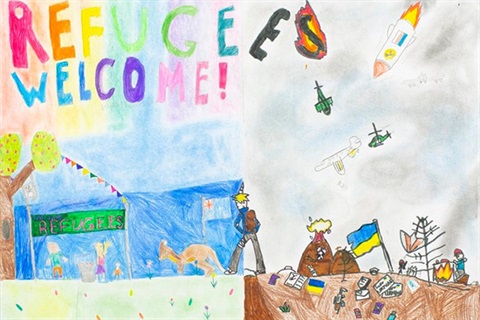 Refugees welcome child's illustration 600x400.jpg