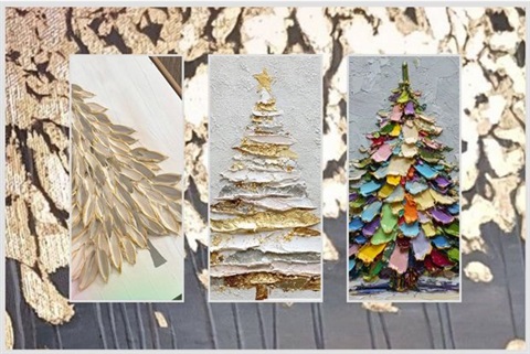 Wellbeing - Painting with Texture Christmas Workshop